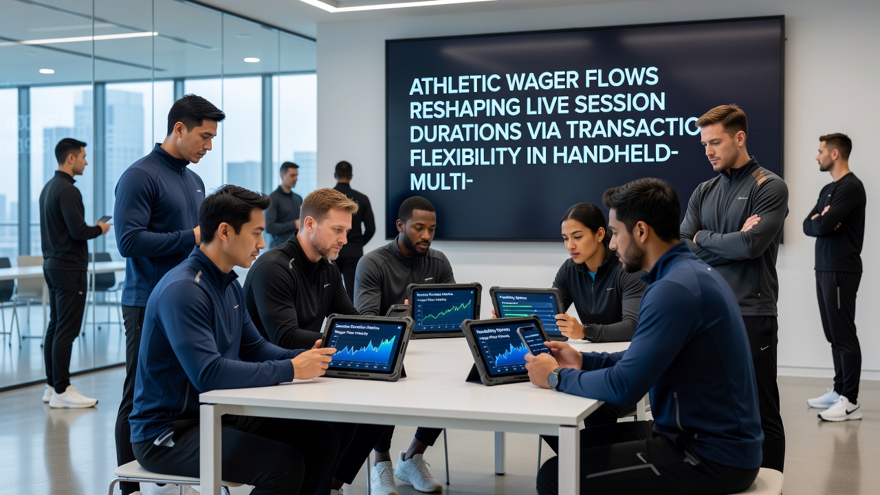 Close-up of handheld screen showing real-time athletic wager adjustments and multi-game navigation