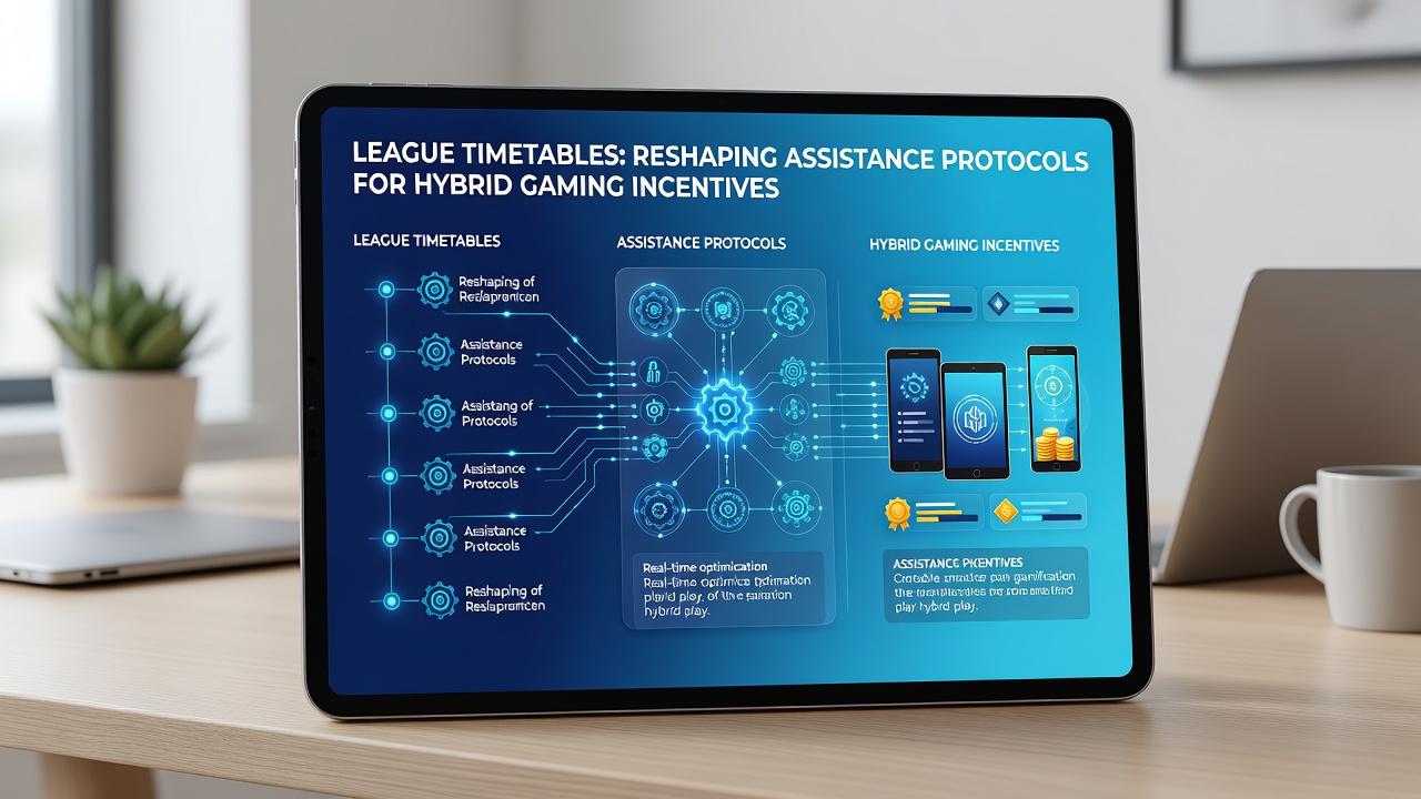 Support dashboard illustrating protocol adjustments for mobile hybrid gaming rewards during league events