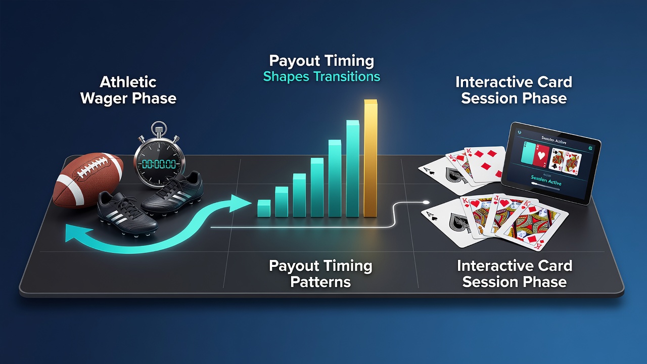Loyalty dashboard on mobile showing payout history alongside sports and card session metrics