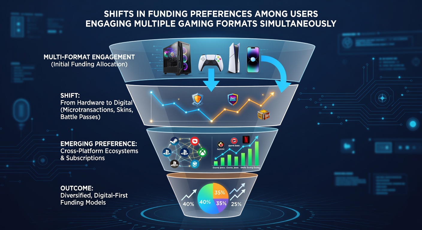 Infographic showing funding method distribution across different gaming formats in 2026